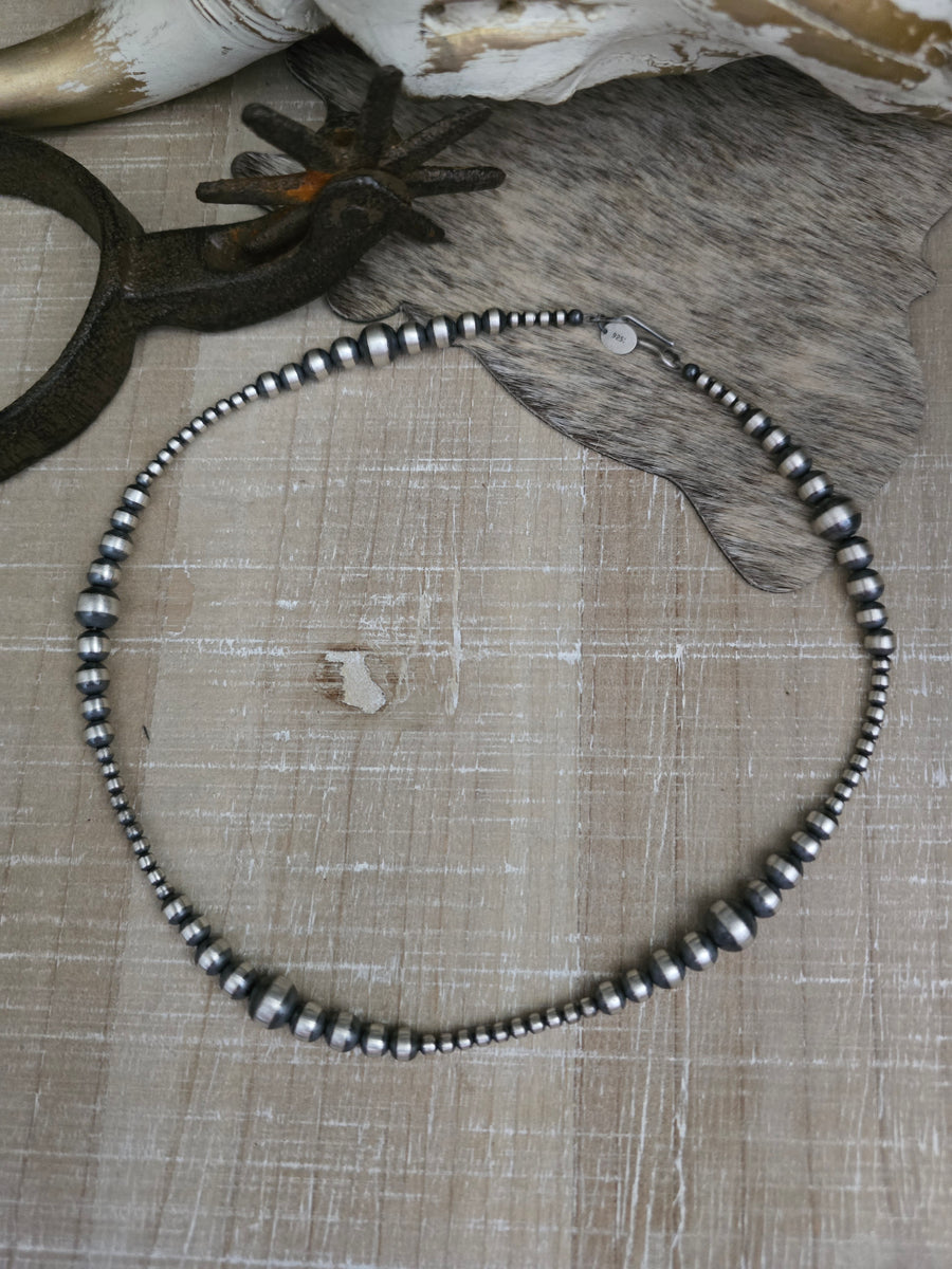 MULTI BEAD STERLING SILVER NAVAJO PEARL NECKLACE – Kittie K Ranch