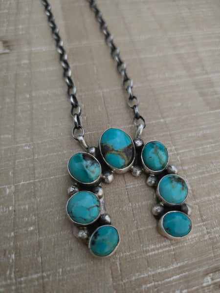AUGUSTINE LARGO KINGMAN TURQUOISE NAJA NECKLACE