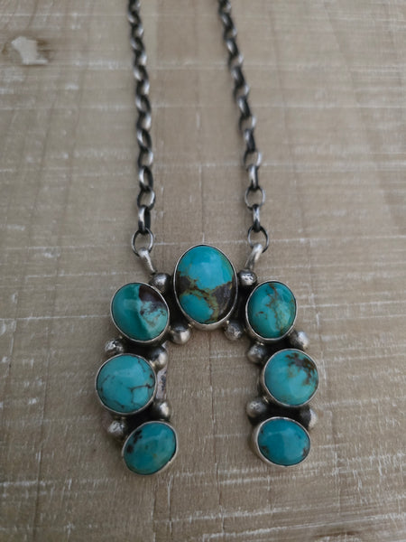 AUGUSTINE LARGO KINGMAN TURQUOISE NAJA NECKLACE