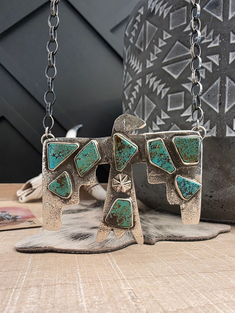 JUDE CANDELARIA ZUNI TURQUOISE THUNDERBIRD NECKLACE – Kittie K