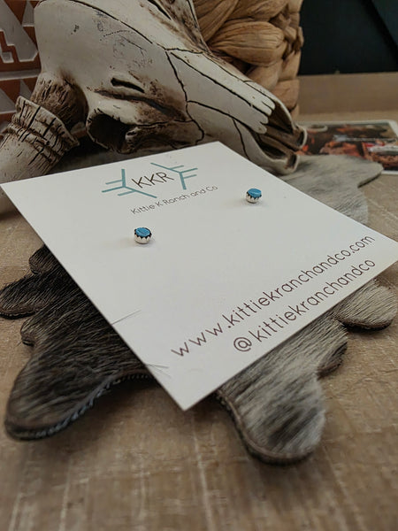 SERENA SANCHEZ TINY TURQUOISE STUDS