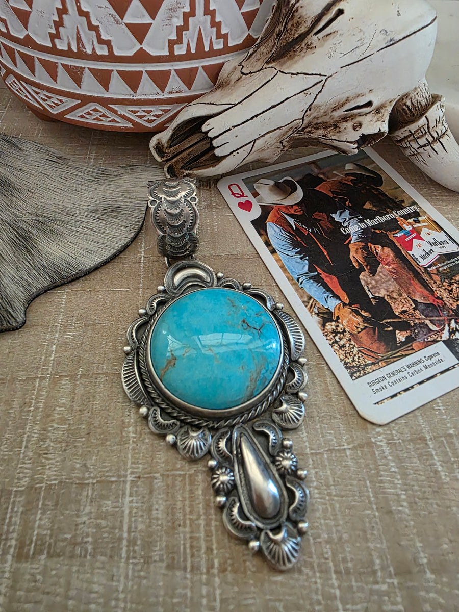 BENNIE RAMONE THUNDER CREEK TURQUOISE STATEMEANT PENDANT – Kittie