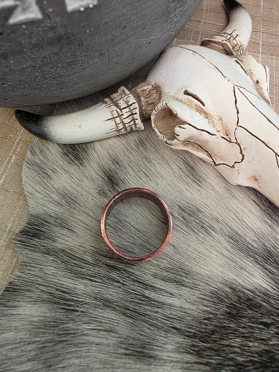 WYLIE SECATERO COPPER AND SILVER RING – Kittie K Ranch and Co