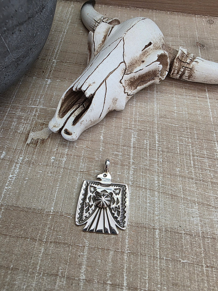 アクセサリー Indian jewelry navajo Darrell Cadman DARRELL CADMAN NAVAJO THUNDERBIRD PENDANT NECKLACE – Kittie K