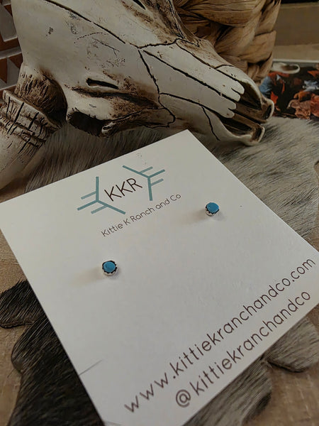 SERENA SANCHEZ TINY TURQUOISE STUDS