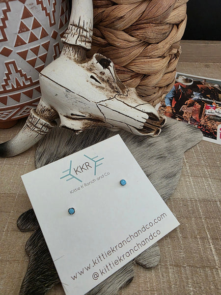 SERENA SANCHEZ TINY TURQUOISE STUDS