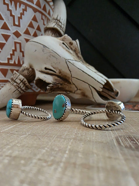 ELLA COWBOY TWISTED TURQUOISE RING
