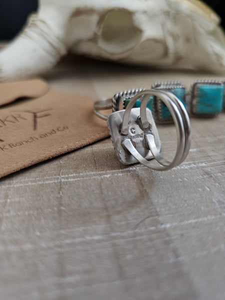 TURQUOISE SQUARE CUT RING