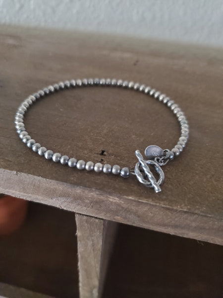 3 MM STERLING SILVER NAVAJO PEARL BRACELET
