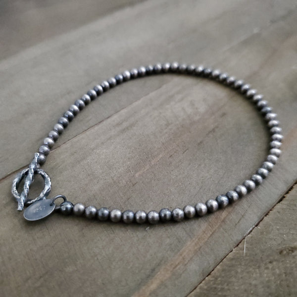 3 MM STERLING SILVER NAVAJO PEARL BRACELET