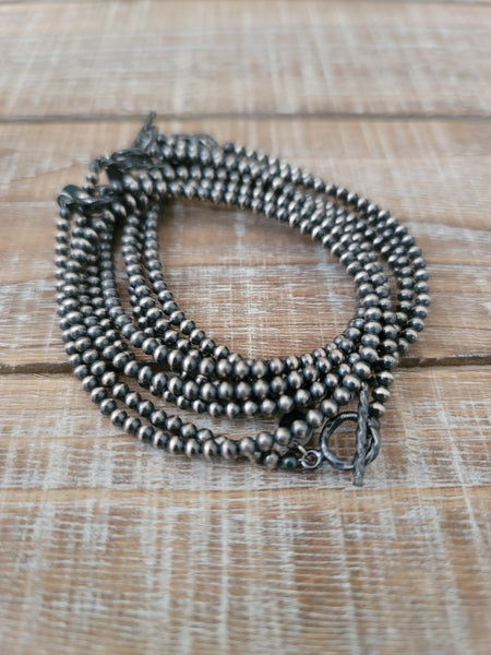3 MM STERLING SILVER NAVAJO PEARL BRACELET