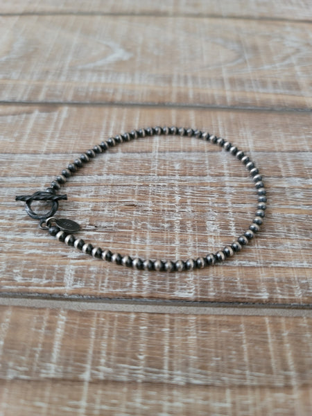 3 MM STERLING SILVER NAVAJO PEARL BRACELET
