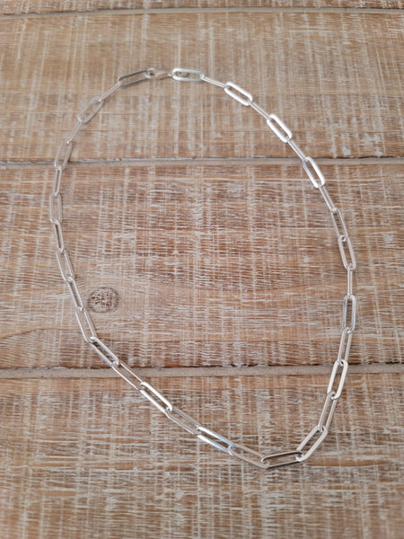 STERLING SILVER PAPER CLIP CHAIN