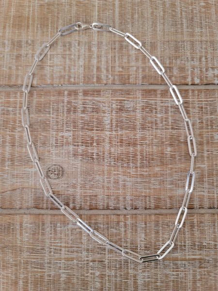 STERLING SILVER PAPER CLIP CHAIN