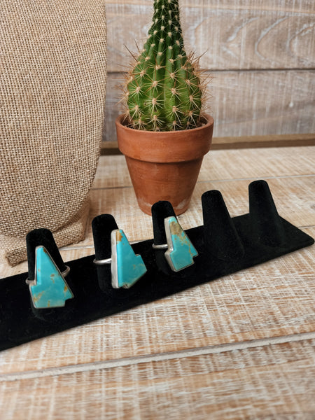 ROBERT SHAKEY TURQUOISE LIGHTNING BOLT RING