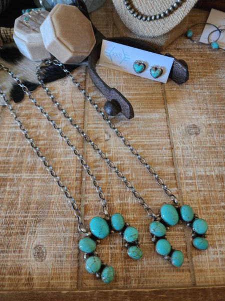AUGUSTINE LARGO KINGMAN TURQUOISE NAJA NECKLACE