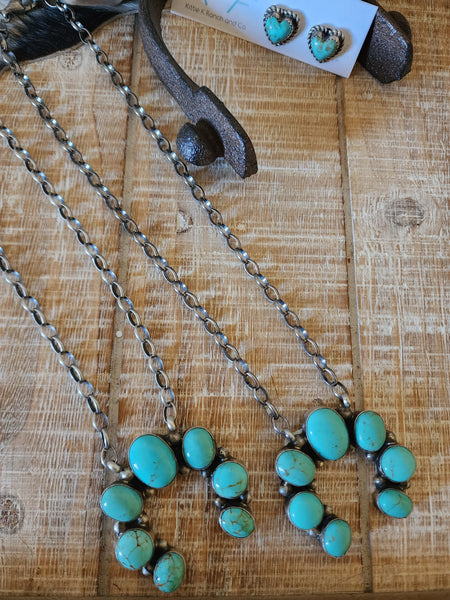 AUGUSTINE LARGO KINGMAN TURQUOISE NAJA NECKLACE