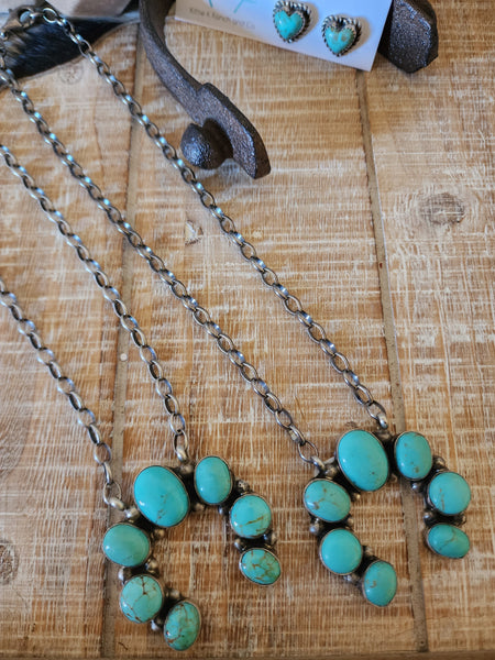 AUGUSTINE LARGO KINGMAN TURQUOISE NAJA NECKLACE