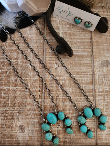 AUGUSTINE LARGO KINGMAN TURQUOISE NAJA NECKLACE