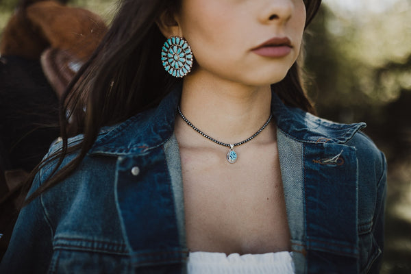 ALICIA WILSON XL TURQUOISE CLUSTER STUDS