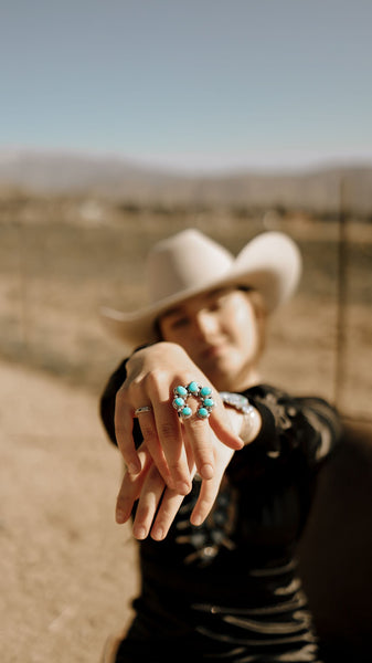 RITA DAWES TURQUOISE NAJA RING