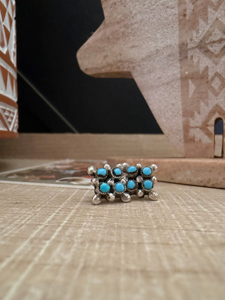 CALVERT LAMY ZUNI FOUR STONE TURQUOISE EARRING
