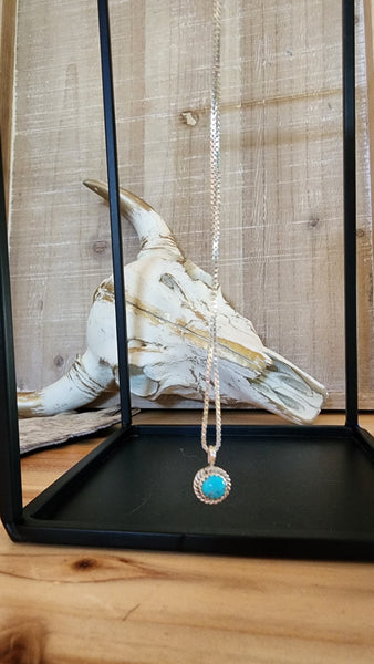 THERESA KINSEL EVERYDAY TURQUOISE PENDANT NECKLACE