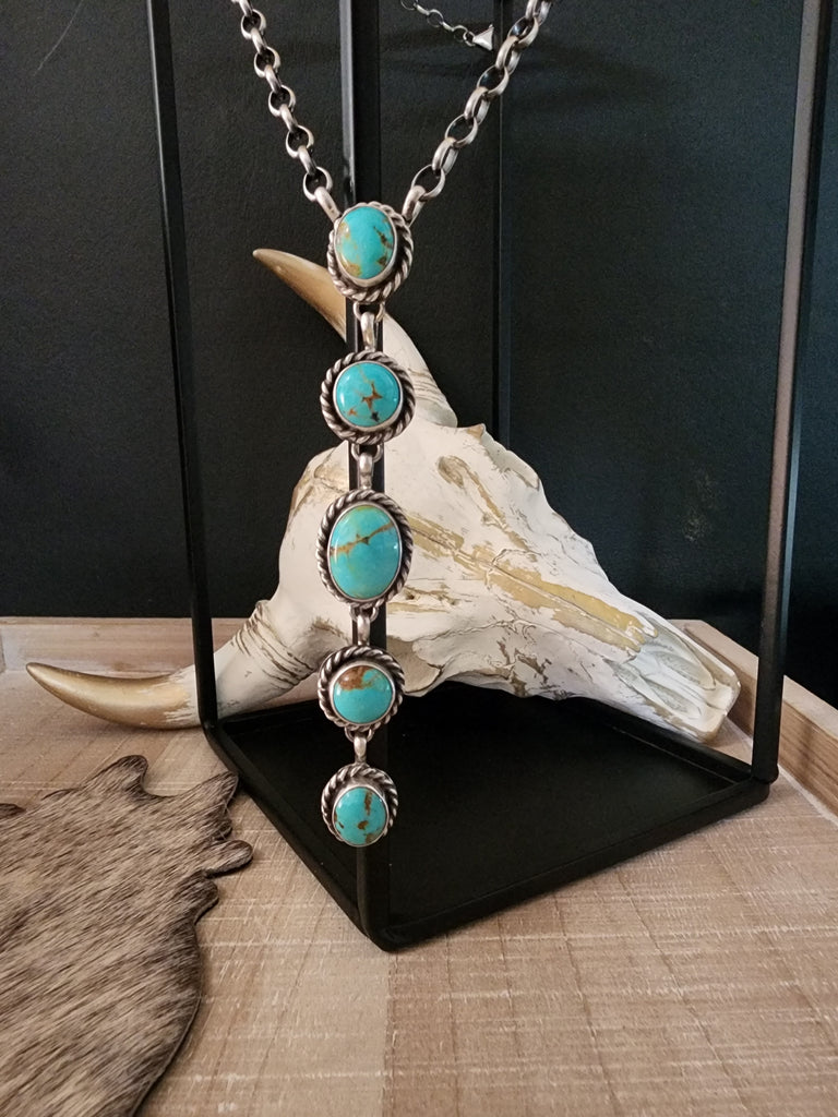 AUGUSTINE LARGO TURQUOISE LARIAT NECKLACE – Kittie K Ranch and Co