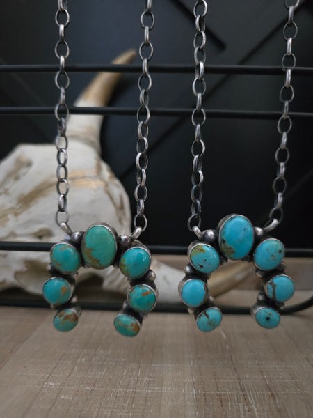 AUGUSTINE LARGO KINGMAN TURQUOISE NAJA NECKLACE