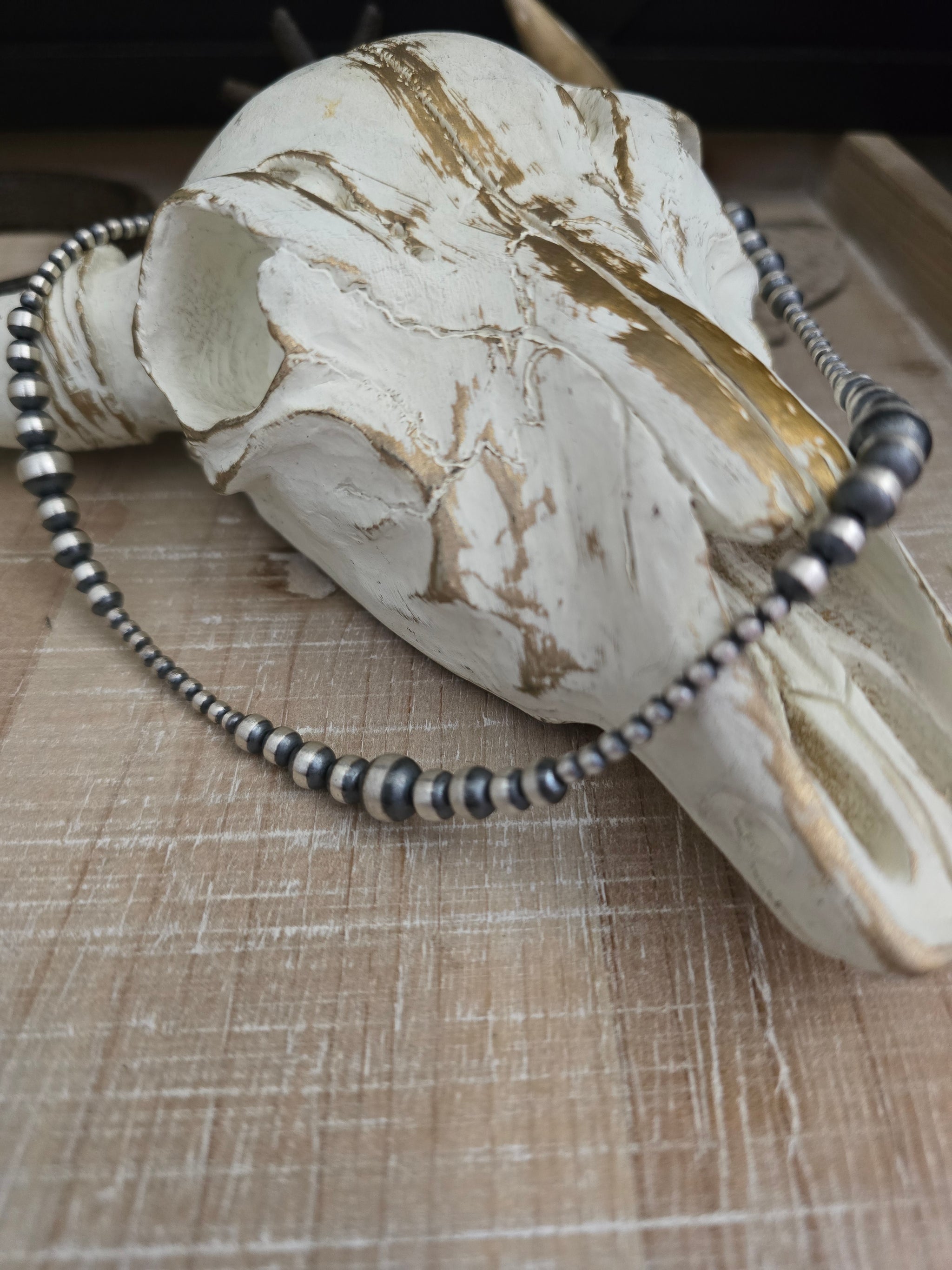 MULTI BEAD STERLING SILVER NAVAJO PEARL NECKLACE – Kittie K Ranch