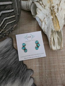 MAXINE RAMIREZ TURQUOISE TRINITY EARRINGS