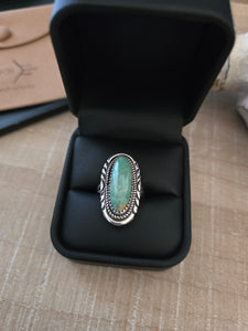 RITA DAWES OVAL TURQUOISE RING