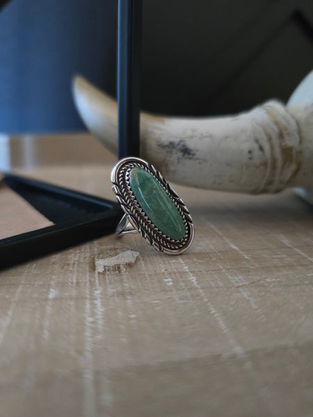 RITA DAWES OVAL TURQUOISE RING