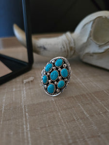 MELVIN CHEE TURQUOISE CLUSTER RING