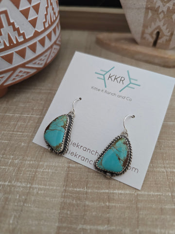 VIRGINIA BECENTI TYRONE TURQUOISE EARRINGS