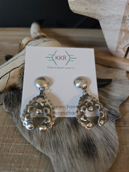 GABRIELA YAZZIE NAJA CONCHO EARRINGS