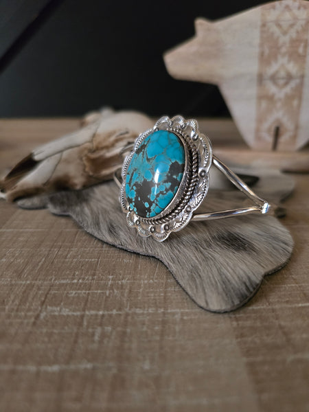 RAYMOND YAZZIE PILOT MOUNTAIN TURQUOISE CUFF