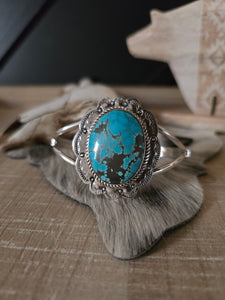 RAYMOND YAZZIE PILOT MOUNTAIN TURQUOISE CUFF