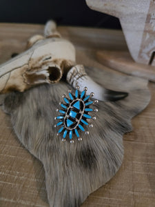 EVONNE HUSTITO ZUNI CLUSTER TURQUOISE RING