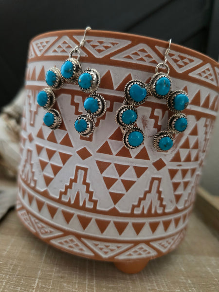 RITA DAWES TURQUOISE NAJA EARRINGS