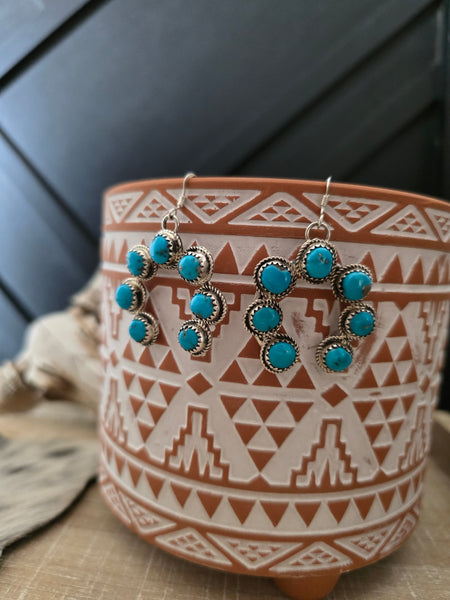 RITA DAWES TURQUOISE NAJA EARRINGS