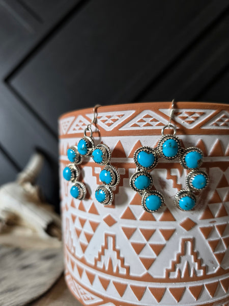 RITA DAWES TURQUOISE NAJA EARRINGS