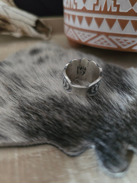 BENNIE RAMONE STERLING SILVER DROP RING