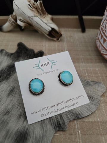 ELOUISE KEE KINGMAN TURQUOISE PUNCHY STUDS