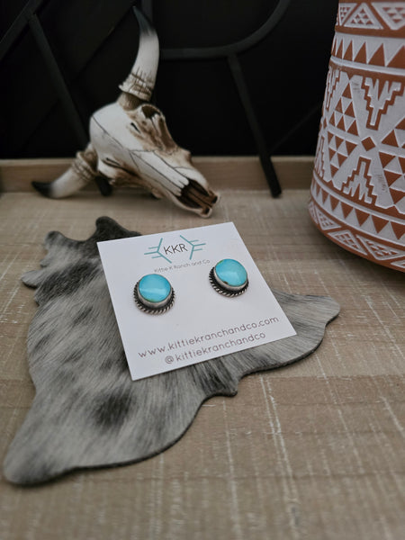 ELOUISE KEE KINGMAN TURQUOISE PUNCHY STUDS