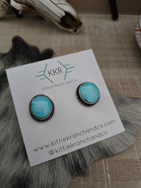 ELOUISE KEE KINGMAN TURQUOISE PUNCHY STUDS