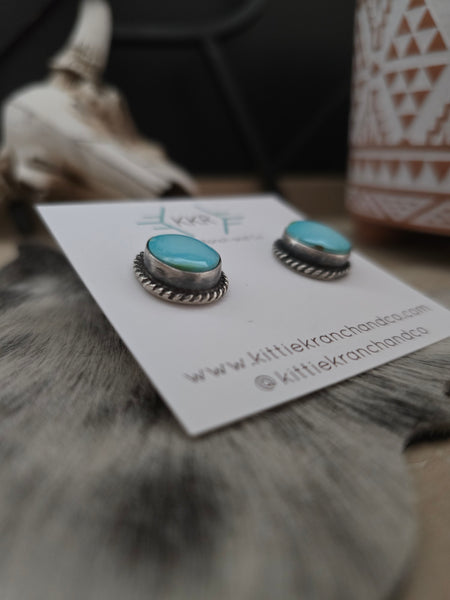 ELOUISE KEE KINGMAN TURQUOISE PUNCHY STUDS