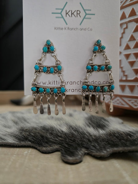 TURQUOISE CHANDELIER EARRINGS