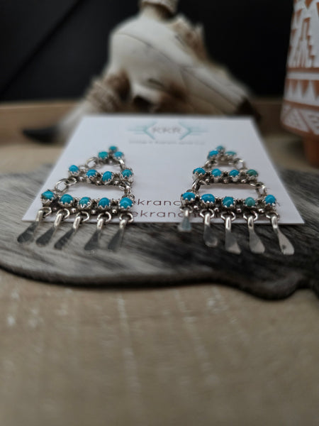 TURQUOISE CHANDELIER EARRINGS