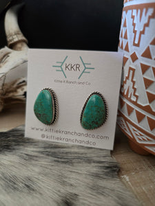 FREDA MARTINEZ KINGMAN TURQUOISE EARRINGS